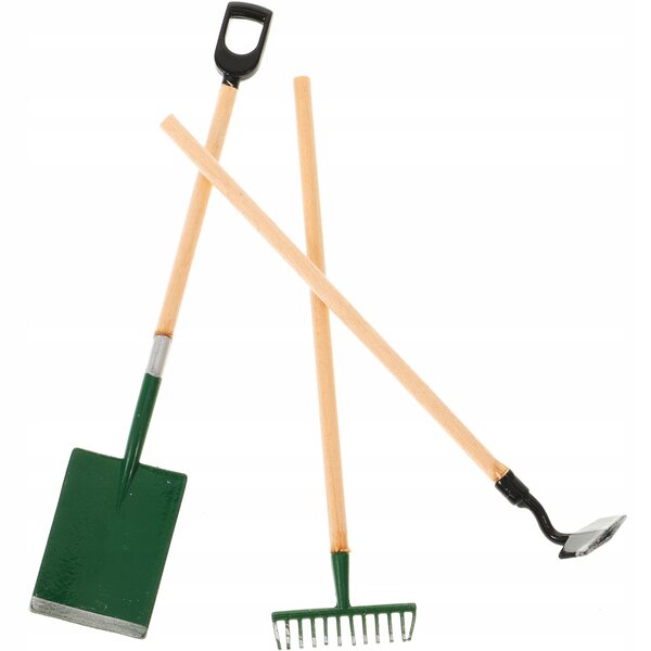 Set 3 Mini Attrezzi da Giardino in Legno per Bambini con Design Dettagliato