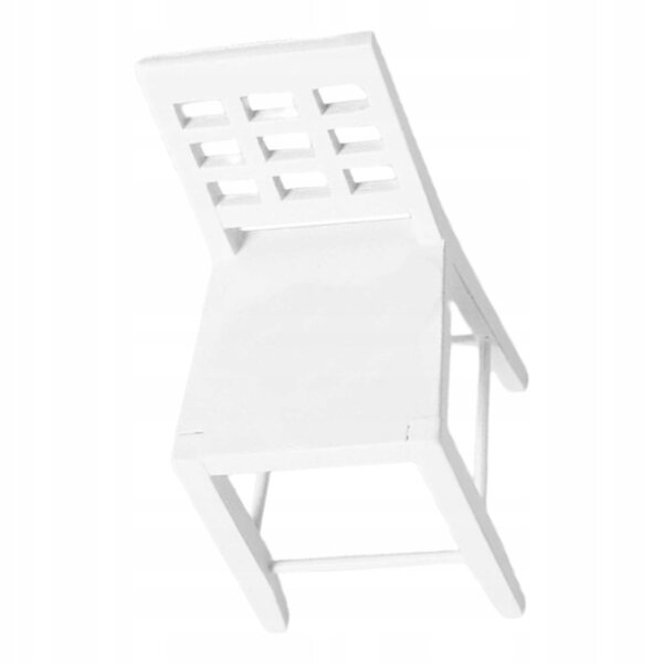 Mini Sedia Decorativa in Legno Bianca per Casa delle Bambole e Giardini Miniatura