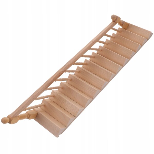 Miniatur-Treppe, Holztreppe für Puppenhäuser – Treppe mit dekorativem Handlauf