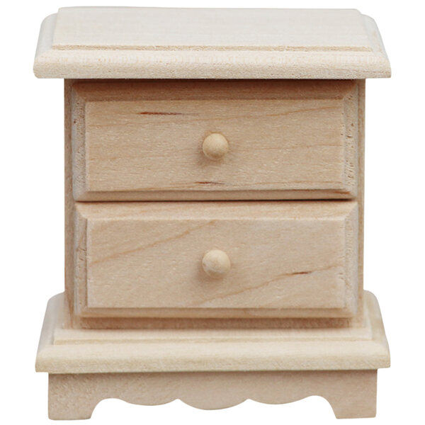 Mini Comodino in Legno per Casa delle Bambole, Decorazione Realistica e Pratica