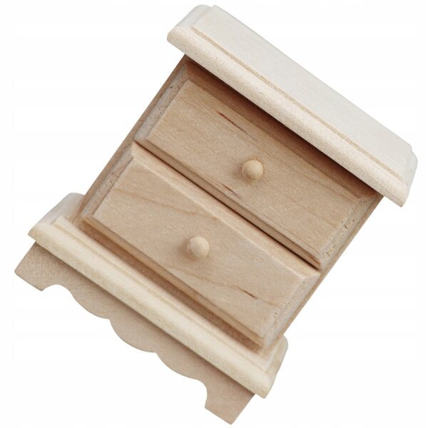 Mini Comodino in Legno per Casa delle Bambole, Decorazione Realistica e Pratica