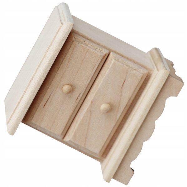 Mini Comodino in Legno per Casa delle Bambole, Decorazione Realistica e Pratica