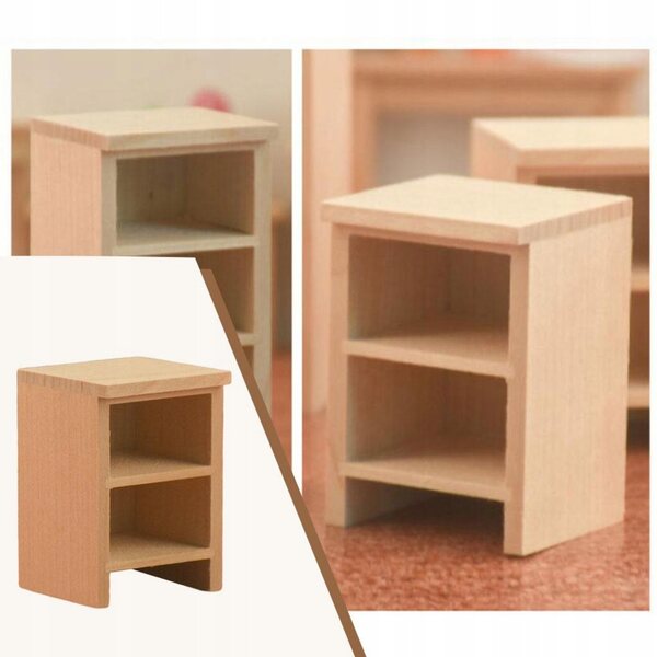 1:12 Miniatur-Holzschrank für Puppenhaus, elegant und detailliert