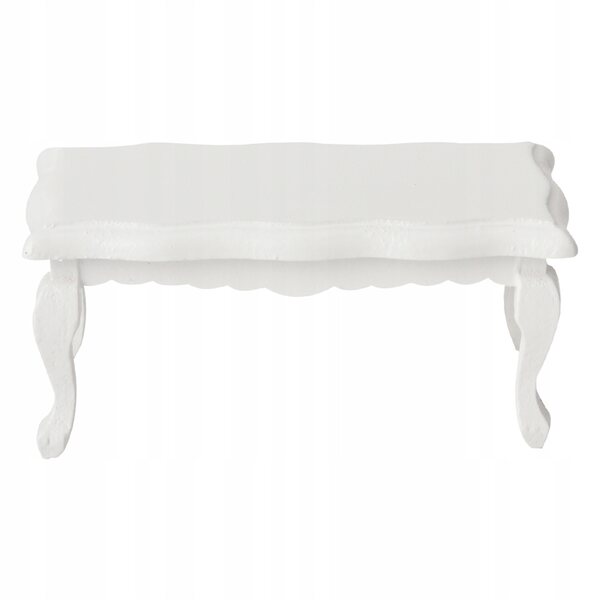 Miniatura tavolino bianco 1:12 in legno per casa delle bambole, accessorio pregiato