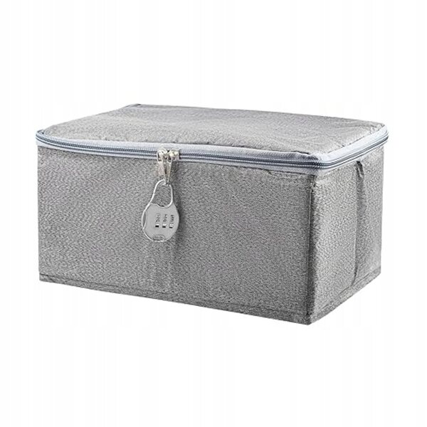 Faltbare Box mit Reißverschluss und widerstandsfähigem Stoff zum Organisieren von Kleidung und Gegenständen