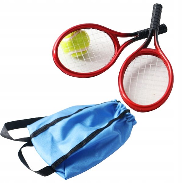 Mehrfarbiger, dekorativer Mini-Tennisschläger aus Kunststoff für Zuhause und zum Spielen