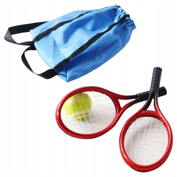 Mehrfarbiger, dekorativer Mini-Tennisschläger aus Kunststoff für Zuhause und zum Spielen