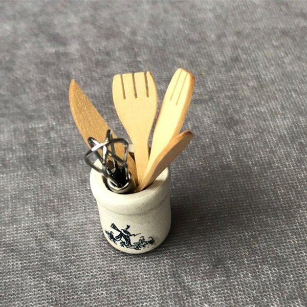 Set Miniature Cucina per Casa delle Bambole 1:12 - Accessori in Legno e Metallo