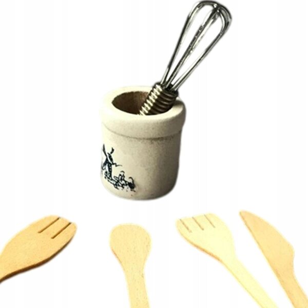 Set Miniature Cucina per Casa delle Bambole 1:12 - Accessori in Legno e Metallo