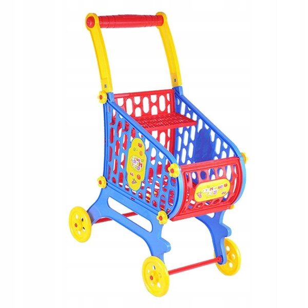 Puppen-Einkaufswagen, 80 cm, Spielzeug aus Kunststoff, für Zuhause und zum Spielen