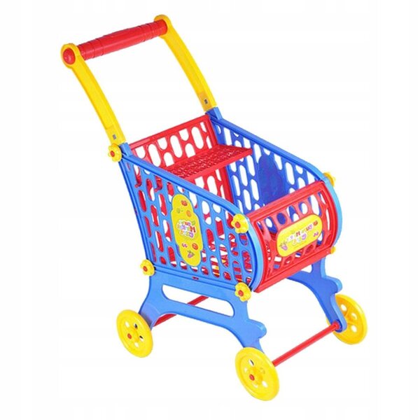 Carrello spesa per bambole, 80 cm, Giocattolo in plastica, per la casa e il gioco