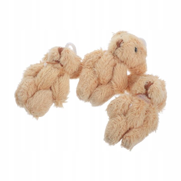 Mini Orsetti di Peluche 3 Pezzi Decorativi in Tessuto Verde Khaki Compatti