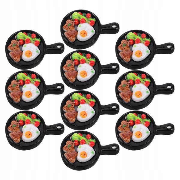 Set Miniature Colazione con Padella e Cibo Giocattolo per Bambini Creativi