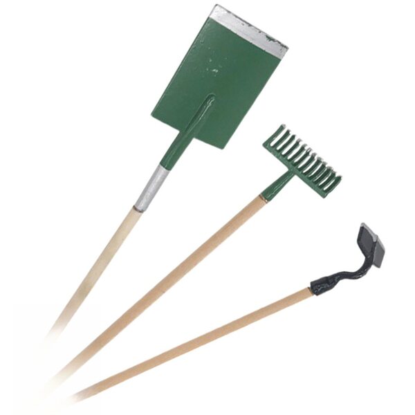 Mini-dekoratives Holzzubehör-Set für Mini-Haus und Garten, 6-teilig