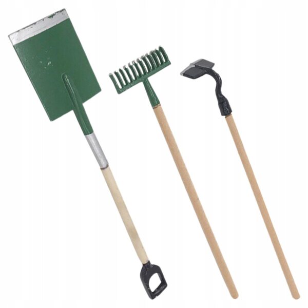 Mini-dekoratives Holzzubehör-Set für Mini-Haus und Garten, 6-teilig
