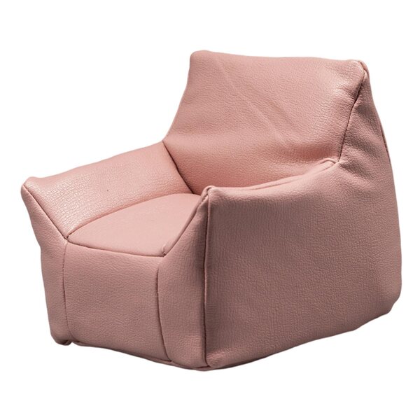 Miniatura divano vintage rosa in PU per casa delle bambole scala 1:12