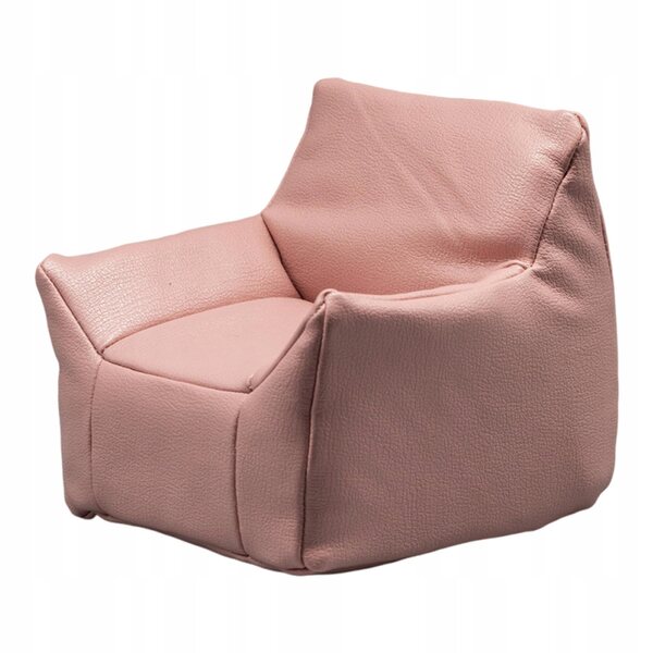 Miniatura divano vintage rosa in PU per casa delle bambole scala 1:12