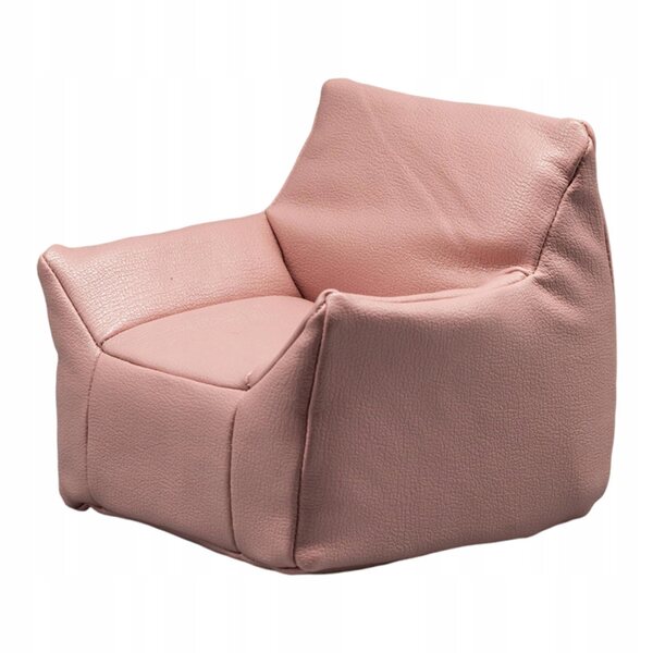 Miniatura divano vintage rosa in PU per casa delle bambole scala 1:12