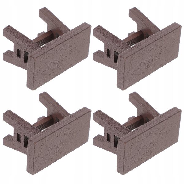 Miniatur-Holzstühle für Puppenhaus, 4-teiliges Set, realistische Dekoration