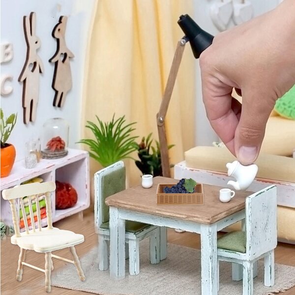 Mini cesti decorativi in resina per casa delle bambole, realistici e durevoli