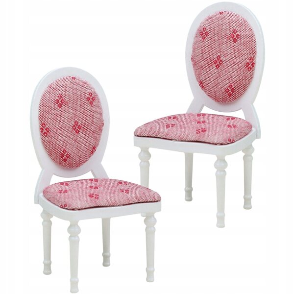 Set 2 Mini Poltroncine in Legno per Casa delle Bambole, Accessori Decorativi