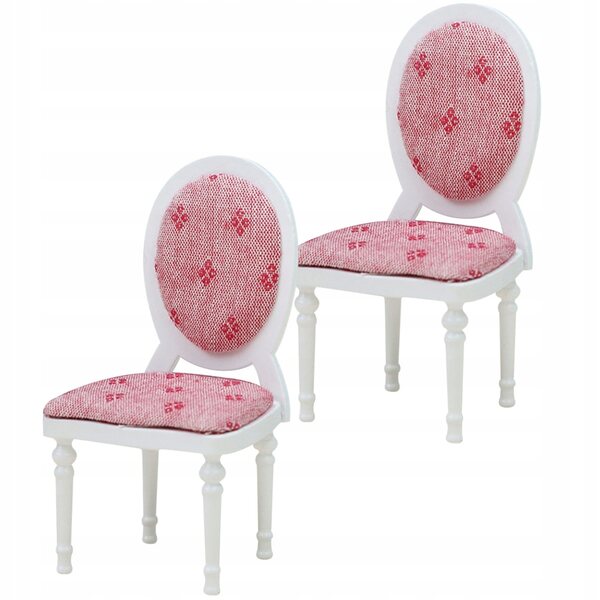 Set 2 Mini Poltroncine in Legno per Casa delle Bambole, Accessori Decorativi