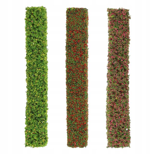 Mini arbusti decorativi realistici per casa delle bambole in ABS, set da 3 pezzi