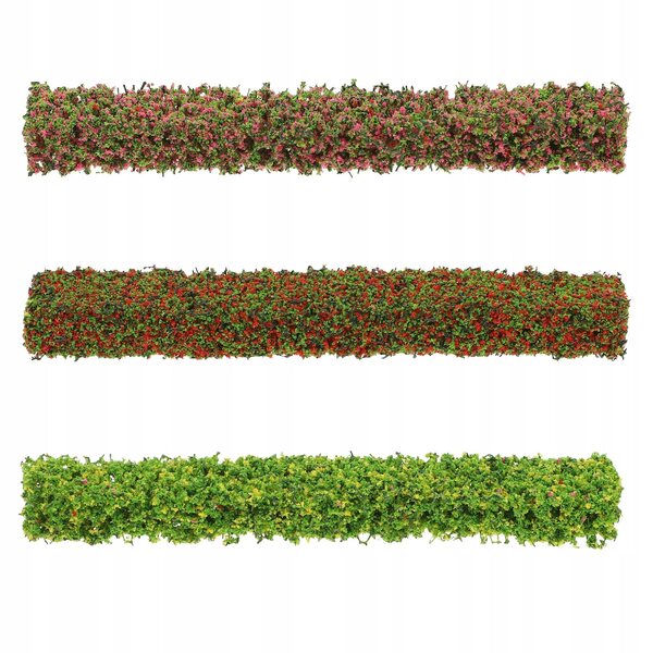 Mini arbusti decorativi realistici per casa delle bambole in ABS, set da 3 pezzi