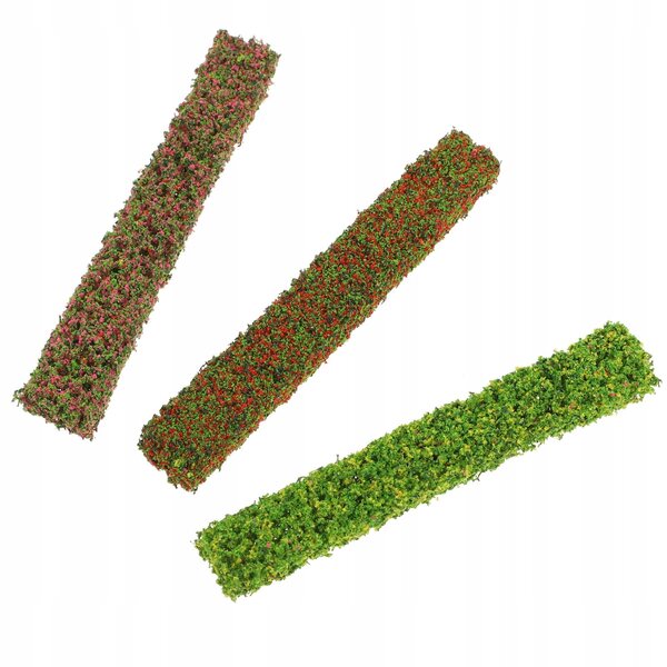 Mini arbusti decorativi realistici per casa delle bambole in ABS, set da 3 pezzi