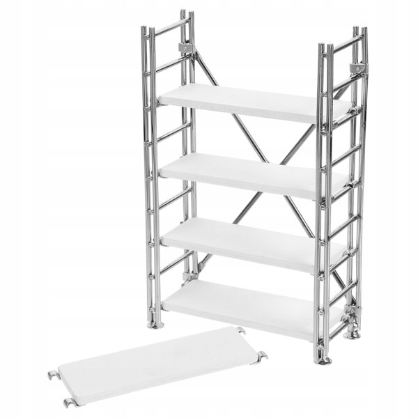 Miniatura Scaffale in Metallo Bianco per Casa delle Bambole e Decorazioni