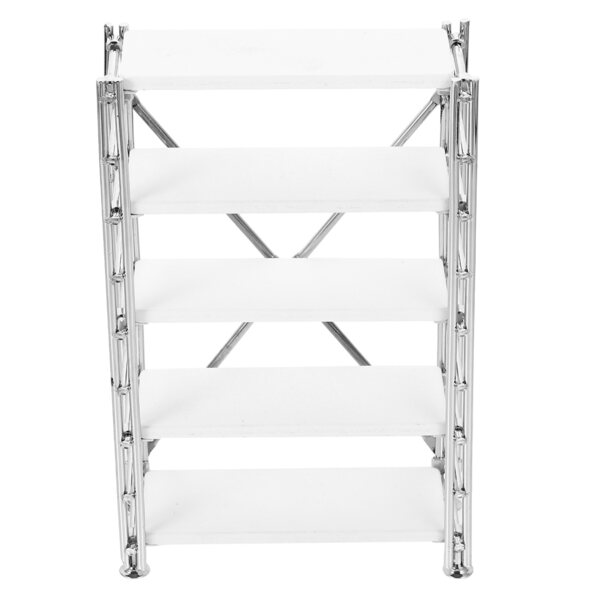 Miniatura Scaffale in Metallo Bianco per Casa delle Bambole e Decorazioni
