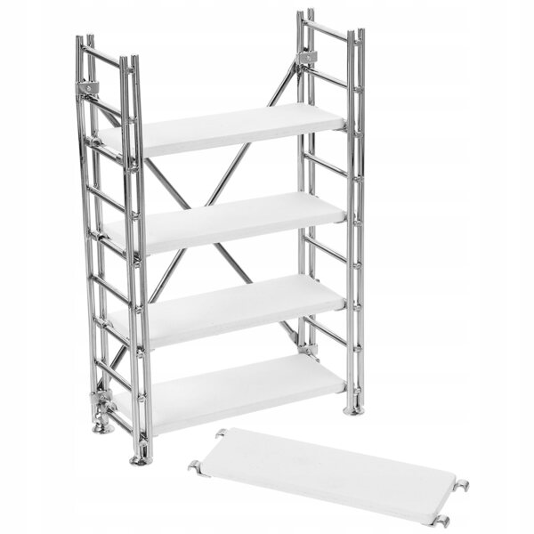 Miniatura Scaffale in Metallo Bianco per Casa delle Bambole e Decorazioni