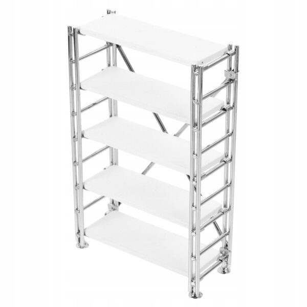 Miniatura Scaffale in Metallo Bianco per Casa delle Bambole e Decorazioni