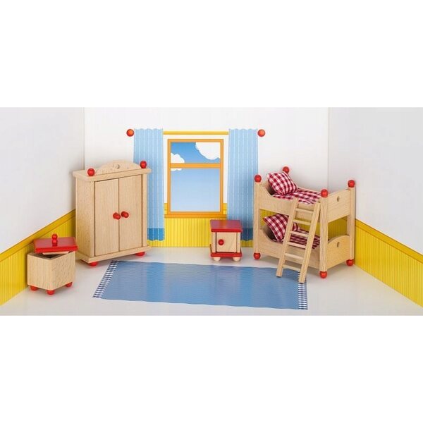 Mobili in legno per casa delle bambole Goki 5 pezzi per bambini 3+