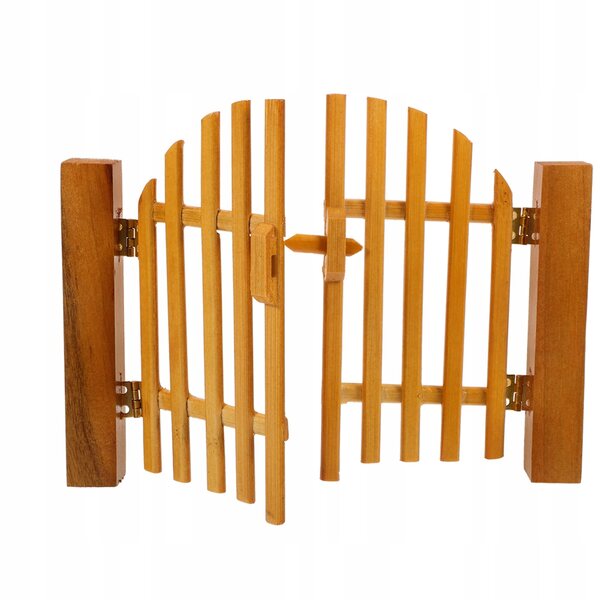 Mini cancello in legno decorativo per casa delle bambole design rustico e realistico