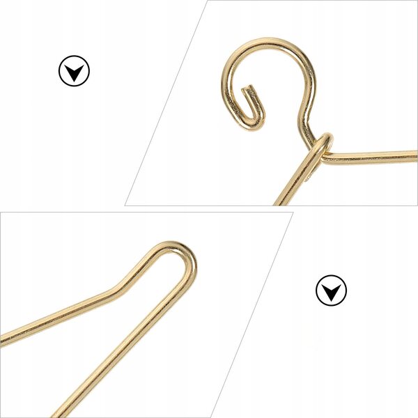 Lot de 50 mini cintres en métal pour vêtements de poupée, couleur or durable