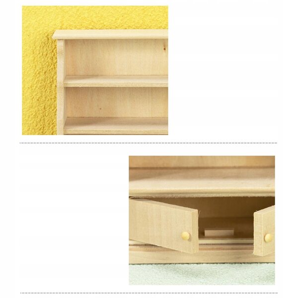 1:12 Holzschrankminiatur für Puppenhaus, kreative Möbel