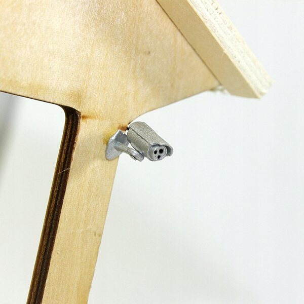 1:12 Puppenhaus-Zimmerminiatur aus Metallmaterial, realistische Dekoration