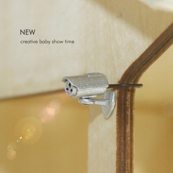1:12 Puppenhaus-Zimmerminiatur aus Metallmaterial, realistische Dekoration
