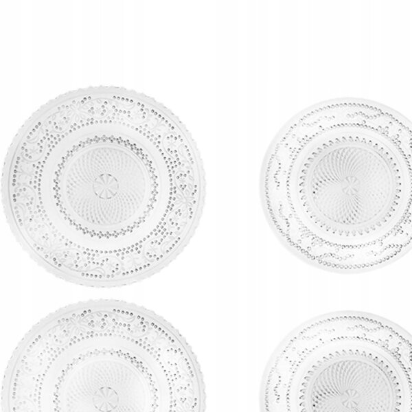 Set 4 Piatti Miniatura per Casa delle Bambole Scala 1:12 in Legno Trasparente