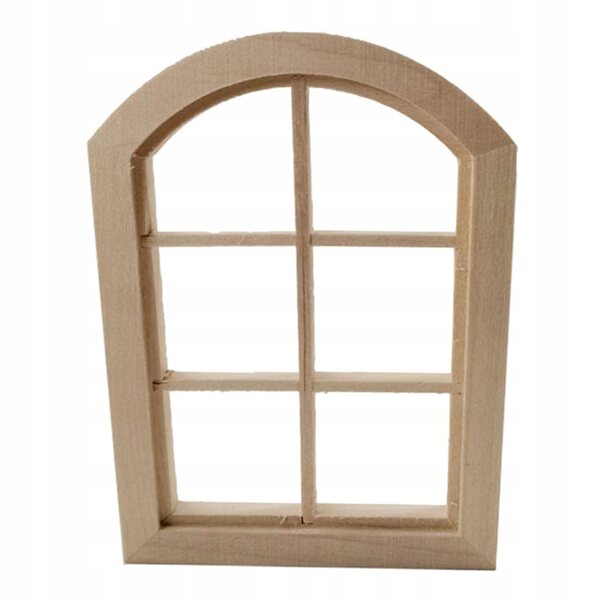 1:12 Puppenhaus Fenster aus Birkenholz – 6 stabile Scheiben