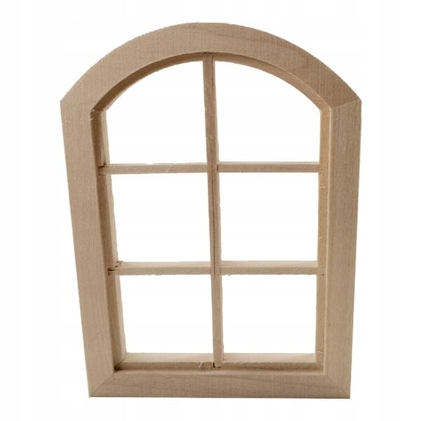 1:12 Puppenhaus Fenster aus Birkenholz – 6 stabile Scheiben