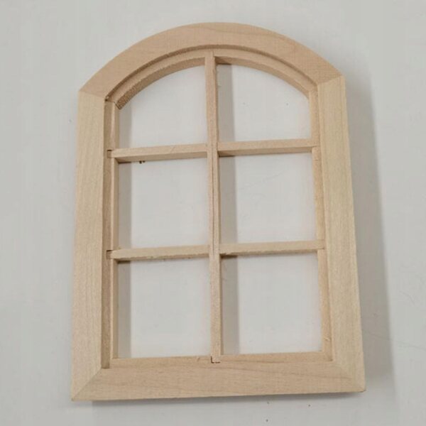 1:12 Puppenhaus Fenster aus Birkenholz – 6 stabile Scheiben