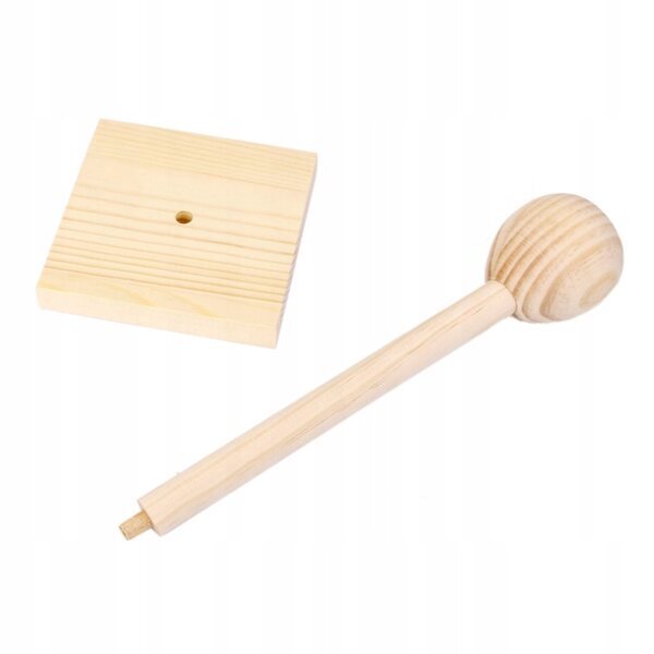 Stativo in legno naturale per esposizione parrucche bambole BJD 1/4 e 1/6