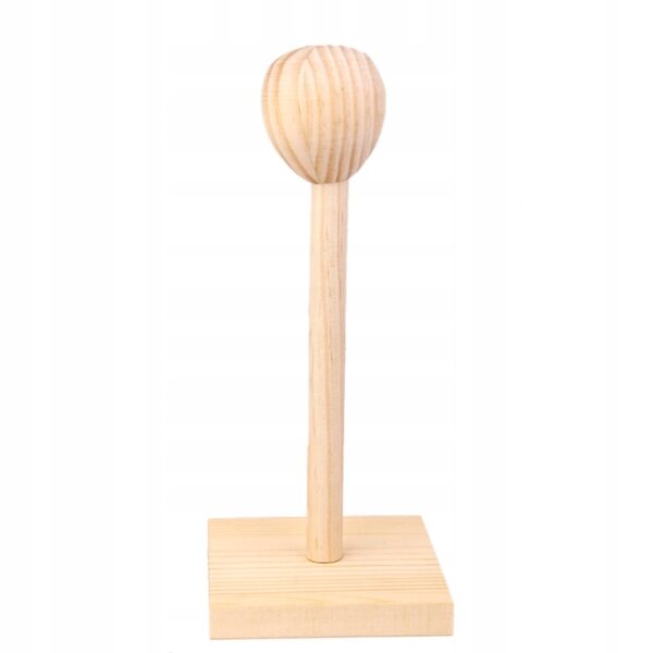 Stativo in legno naturale per esposizione parrucche bambole BJD 1/4 e 1/6