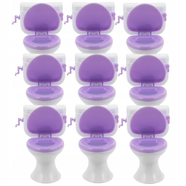 Set 10 Miniature Toilettes Realistiche per Casa delle Bambole Scala 1:12