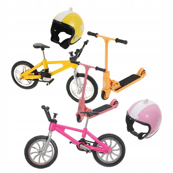 Set da 6 Miniature Bike e Scooter per Casa delle Bambole, Decorazione Realistica