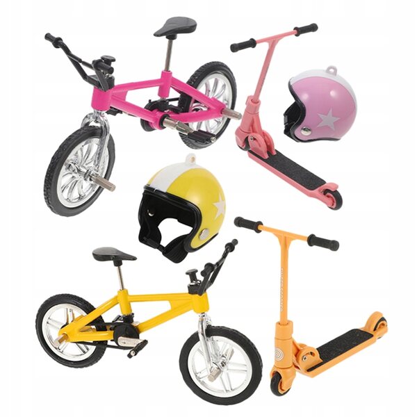 Set da 6 Miniature Bike e Scooter per Casa delle Bambole, Decorazione Realistica