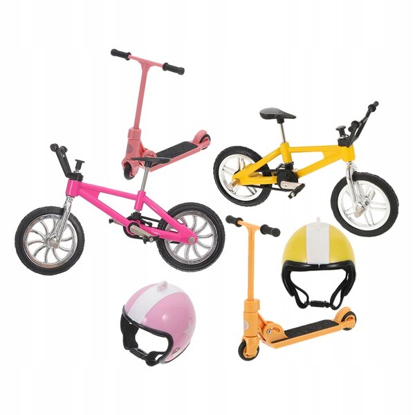 Set da 6 Miniature Bike e Scooter per Casa delle Bambole, Decorazione Realistica