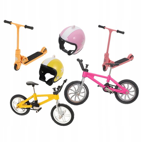 Set da 6 Miniature Bike e Scooter per Casa delle Bambole, Decorazione Realistica